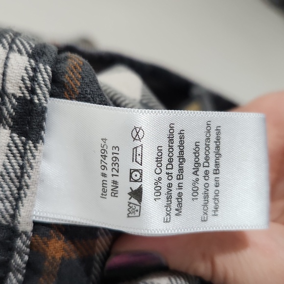 Jachs Men's Shirt Plaid Long Sleeve Heavyweight Flannel Button Up Shacket Sz L - Picture 9 of 12